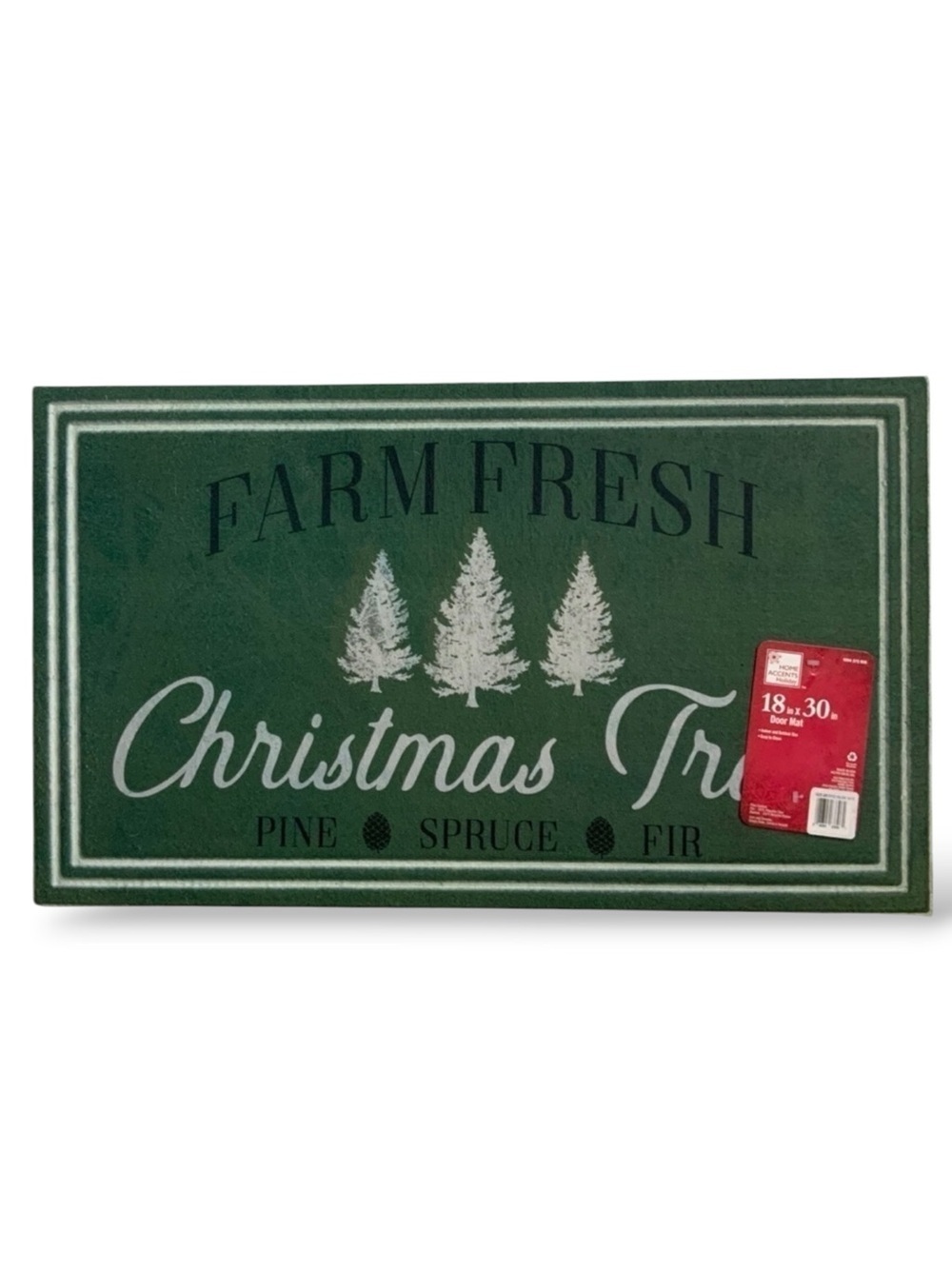 Home Accents Doormat Heavy Duty Farm Trees Indoor Outdoor Large 18 x 30 in